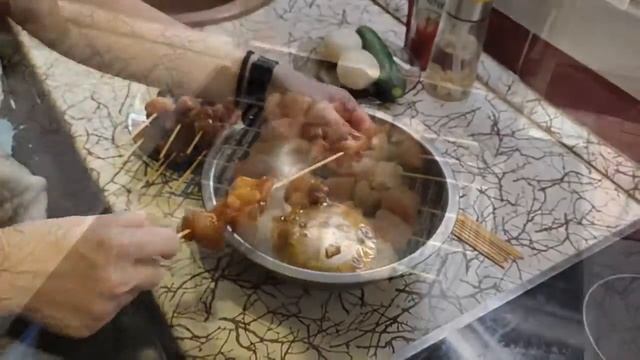 Шашлычок из курицы с шампиньонами на гриле. Рецепт домашних шашлычков.