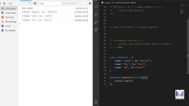 JavaScript Array Foreach Part 2 [JavaScript in Arabic] [شرح جافا سكريبت]