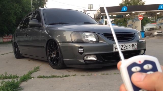 Пневмоподвеска на Hyundai Accent , дистанционное управление смотреть онлайн