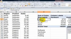 Sorting Pivot Table Field Values in Excel