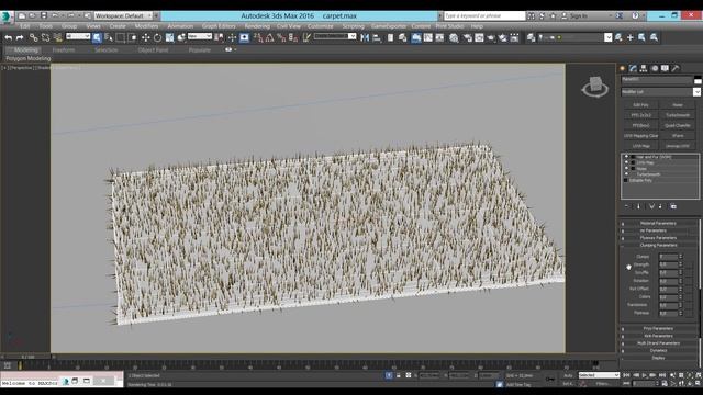 3ds Max. Быстрое создание ковра с Hair and Fur. смотреть онлайн