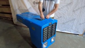 Капот МТЗ-80/82 СТЕКЛОПЛАСТИК с решеткой под квадратные фары (80-8402020-01). ОБЗОР КАПОТА МТЗ.