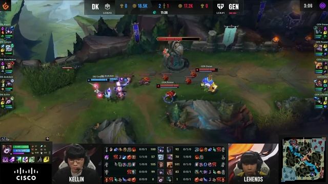 GEN vs DK - Game 3 | Quarter Finals LoL Worlds 2022 | Gen.G vs DAMWON Kia - G3 full game смотреть онлайн