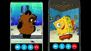 Спанч Боб и Вини Пух идут в гости.