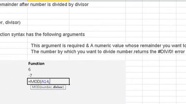 MOD Function in excel смотреть онлайн
