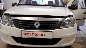 Renault Logan шлифовка, полировка, восстановление фар