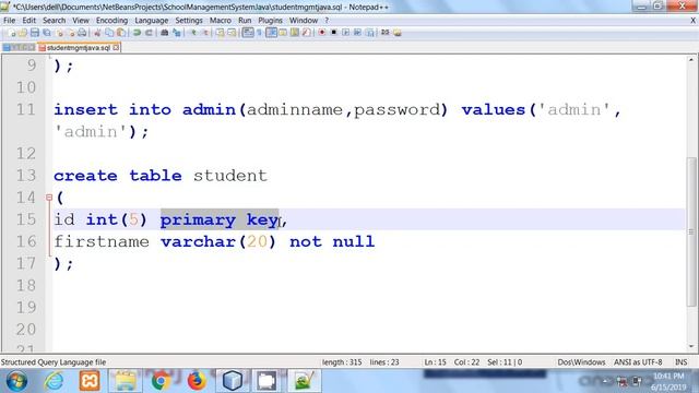 JAVA Netbeans in Hindi  42  School Management Project Part 2