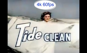 Колоризированная старая реклама TIDE стиральный порошок 4k 60fps