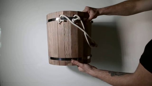 Запарник из дуба под маслом темный, с вставкой из нержавейки, 16 л смотреть онлайн