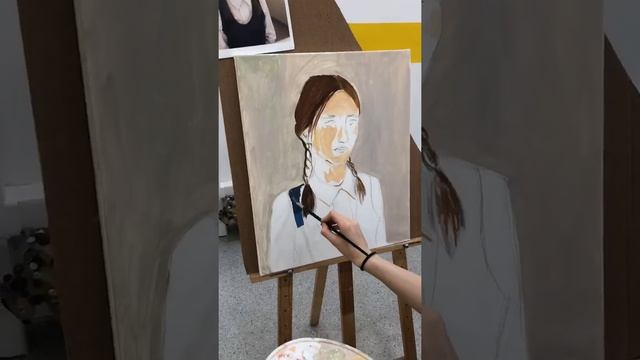 Видеоурок по академической живописи: рисуем голову натурщика, часть 1