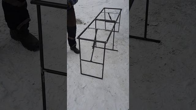 сварка профильной трубы, складной столик для природы #стол своими руками#2021# смотреть онлайн