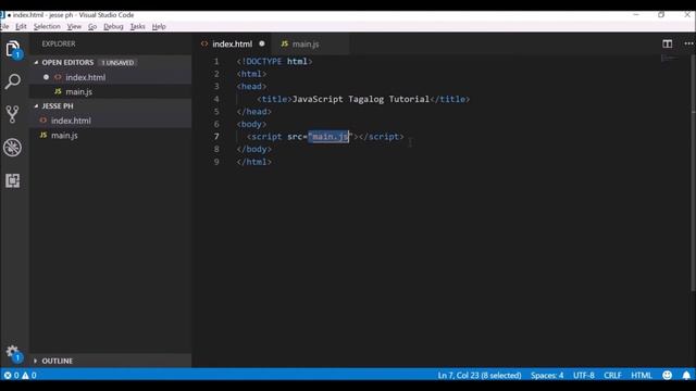 JavaScript Tutorial for Beginners Part 1 | First JavaScript program | Tagalog - Basics