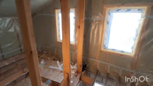 Переклеил пароизоляцию!Пароизоляция полиэтиленом/Каркасный дом своими руками