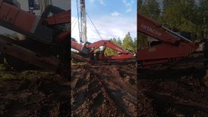 Погрузка экскаватора краном