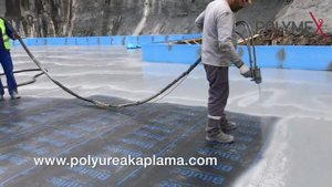 НАПЫЛЕНИЕ ПОЛИМОЧЕВИНЫ НА РУЛОННУЮ ГИДРОИЗОЛЯЦИЮ