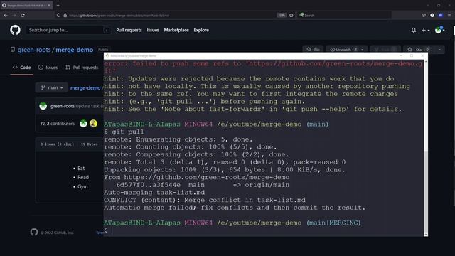 ? How to Resolve Merge Conflicts in Git? Learn Git Merge Practices with Examples. смотреть онлайн