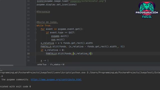 Fondo en MOVIMIENTO en BUCLE infinito y control de FPS - Pygame de cero - Capítulo 4 смотреть онлайн