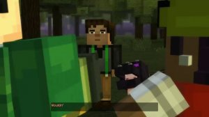 Minecraft Story mode (Episode 1) part 1# Building Zombie for competition