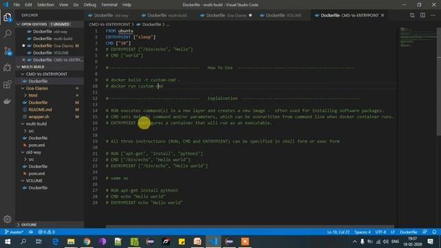 Docker | Dockerfile Commands and Instructions - Hands on - Practical | Rahul Kinge смотреть онлайн