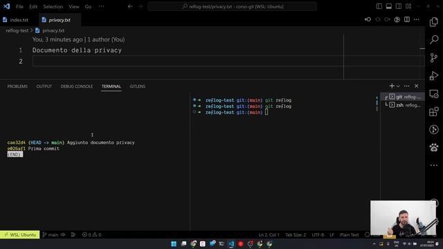 Come si usa git reflog | Lezione 27 смотреть онлайн