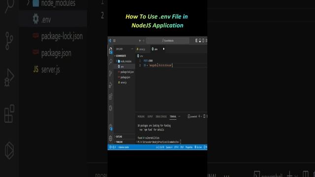 how to effectively use dotenv for environment variables in #nodejs. #nodejstutorial ##expressjs