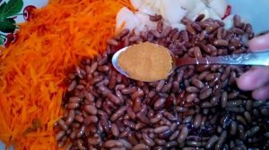 Салат с фасолью на зиму. Очень вкусная заготовка
