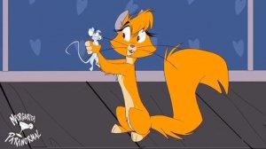 Cat eats mouse