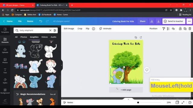How to create coloring book cover design in canva