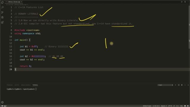 Binary Literals In C++