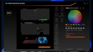 Видеокарта GIGABYTE GeForce RTX 3070 AORUS MASTER. RGBFusion2.0. Загрузка карттинок и гифок