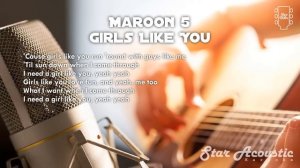 Maroon 5 - Girls Like You (karaoke acoustic)