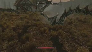 Skyrim - Poor dragon's rough crash landing