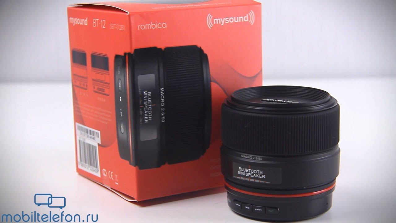 Беспроводная колонка Rombica mysound BT-12 в виде объектива: обзор (review)