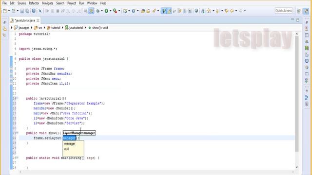 Video #85 - Java Swing Tutorial - JSeparator Example смотреть онлайн