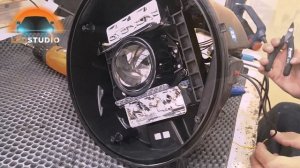 Процесс модернизации фар Мерседес Гелендваген в Ledstudio