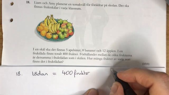 VT 2014 D del, NP Åk 9, del 1, fråga 17 och 18 andel frukter смотреть онлайн