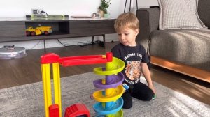 Новая игрушка лифт и горка для машинок