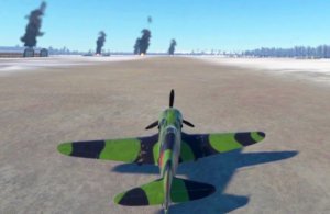 Первый бой на советском истребителе Лавочкин Ла-5 в симуляторном режиме, War Thunder.