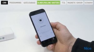 Nice Core WiFi радиоинтерфейс.  Добавление устройств Nice для жалюзи и рольставен