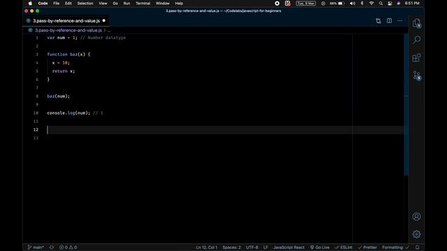 Pass by Value and Reference in Javascript | Episode 3 | Javascript for Beginners