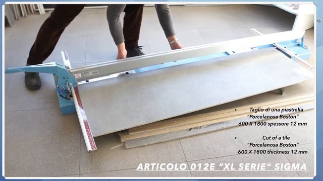 Cięcie płytki porcelanosa boston o długości 180 cm i grubości 12 mm za pomocą urządzenia SIGMA XL смотреть онлайн