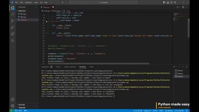 getter/setter methods in Python classes | Python made easy | Python | 3