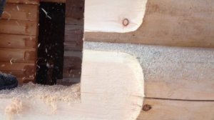 Лыски в бревне под обсаду