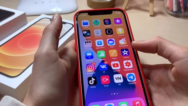 РАСПАКОВКА iPhone 12 WHITE | Купила Сама Себе Телефон | Что в моем телефоне?