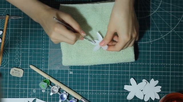 Цветы из бумаги своими руками. Жасмин. Скрапбукинг. Paper flowers