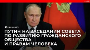 Путин на заседании Совета по развитию гражданского общества и правам человека