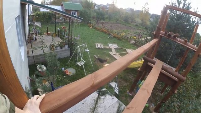 Детская площадка из дерева ч.2. Второй этаж. смотреть онлайн
