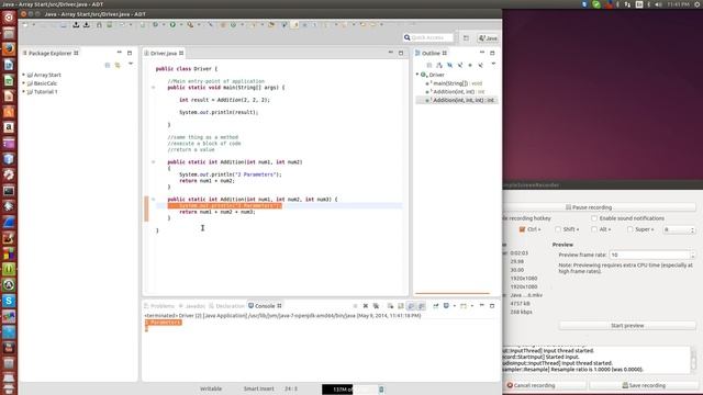 Java Tutorial - 16 - Function Overloading