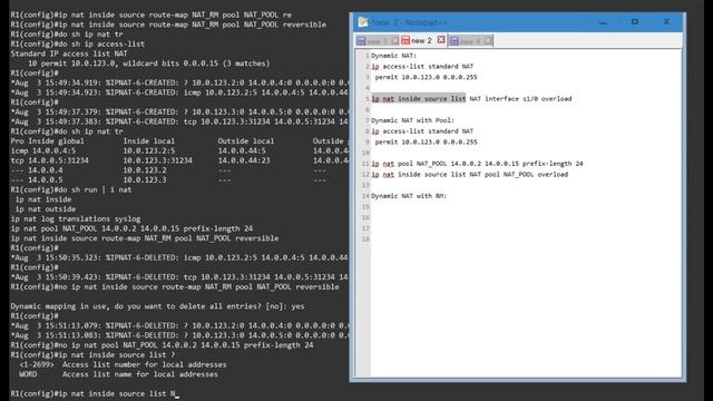 Quick Configs - NAT (NVI, ALG, static, dynamic, route-map, pool) смотреть онлайн