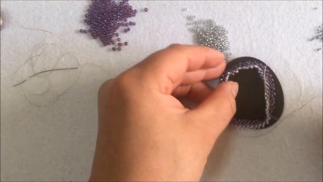 Оплетение кабашона МК